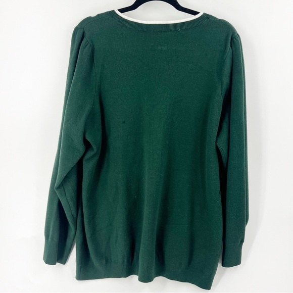 ✅ Draper James RSVP Women’s Button Down Belt Cardigan Green w/White Size XXL - Picture 3 of 5